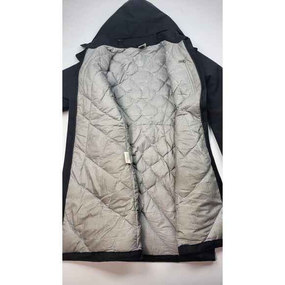 Patagonia Northwest Parka Jacket Hooded Women's Small Goose Down Black Full Zip - Picture 15 of 16